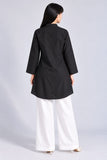 DCKHL1006 – Black Cotton Button-Front Kurti