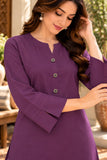 DCKGL1006 – Purple Cotton Button-Detail Kurti