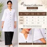 DCKHL1002 – White Cotton Button-Front Kurti