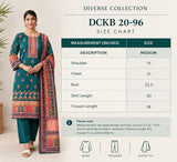 DCKB20-96 – Teal Printed Cotton 3-Piece Suit