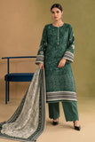 DCKP 20-85 Green Embroidered Cotton 3-Piece Suit