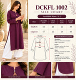 DCKFL1002 – Plum Cotton Tassel Kurti