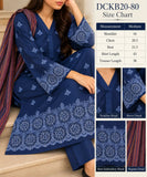 DCKB20-80 Navy Embroidered Cotton 3-Piece Suit