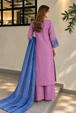 DCKB 20-87 Mauve Embroidered Cotton 3-Piece Suit
