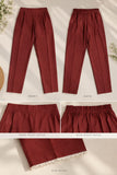 DCK 20-89 Maroon Floral Cotton 3-Piece Suit
