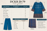DCKB20-79 Teal Embroidered Cotton 3-Piece Suit