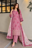 DCKB 20-93 Dusty Pink Floral Cotton 3-Piece Suit