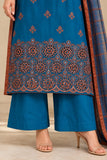 DCKB20-79 Teal Embroidered Cotton 3-Piece Suit