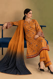 DCKB2082 Mustard Embroidered Cotton 3-Piece Suit