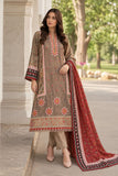 DCKP 20-84 Taupe Embroidered Cotton 3-Piece Suit