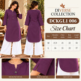 DCKGL1006 – Purple Cotton Button-Detail Kurti