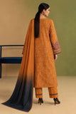 DCKB2082 Mustard Embroidered Cotton 3-Piece Suit
