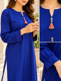 DCKFL1001 – Royal Blue Cotton Tassel Kurti