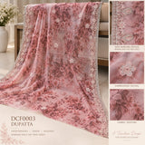 Dusty Pink Embroidered Chiffon Three-Piece Suit | DCF0003