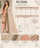 Peach Floral Cotton Three-Piece Suit with Embroidered Dupatta | DC2046