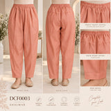Dusty Pink Embroidered Chiffon Three-Piece Suit | DCF0003