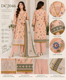 Peach Floral Cotton Three-Piece Suit with Embroidered Dupatta | DC2046