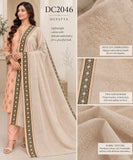 Peach Floral Cotton Three-Piece Suit with Embroidered Dupatta | DC2046