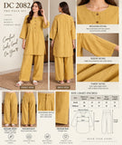 Mustard Striped Cotton Co-ord Set | DC2082