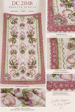 Blush Pink Checked Cotton Three-Piece Suit with Floral Dupatta | DC2048