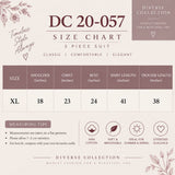 Mauve Floral Embroidered Cotton Three-Piece Suit | DC20-057