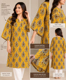 Mustard Yellow Ornate Printed Kurti | DCKB12