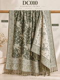 DC010 – Reversible Olive Green Paisley Shawl Scarf