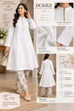 White Cotton Linen Kurti with Gold-Tone Zip | DCKB21
