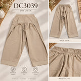 Taupe Cotton Three-Piece Suit with Red Floral Detail | DC3039