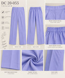 Lilac Floral Embroidered Cotton Three-Piece Suit | DC2055