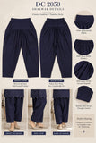 Navy Embroidered Cotton Three-Piece Suit with Chiffon Dupatta | DC2050