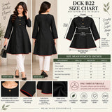 Black Flared Kurti with Red Piping | DCKB22