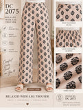 White Cotton Co-ord Set with Printed Trousers | DC2075