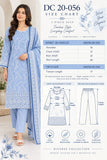 Powder Blue Embroidered Cotton Three-Piece Suit | DC2056