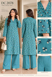 Teal Floral Cotton Co-ord Set | DC2078