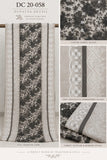 Light Grey Floral Embroidered Cotton Three-Piece Suit | DC20-058