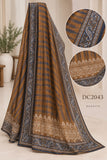 Navy Floral Cotton Three-Piece Suit with Ochre Dupatta | DC2043