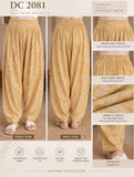 Golden Yellow Floral Cotton Two-Piece Shalwar Set | DC2081