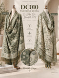 DC010 – Reversible Olive Green Paisley Shawl Scarf