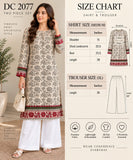 Cream Floral Cotton Co-ord Set with Red Borders | DC2077