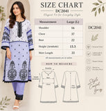 Lilac Cotton Three-Piece Suit with Black Lace | DC2041