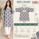 Teal and Pink Paisley Printed Kurti | DCKB05