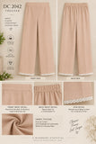 Blush Pink Embroidered Cotton Three-Piece Suit | DC2042