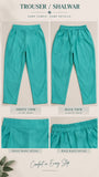 Teal Embroidered Chiffon Three-Piece Suit | DCF0002