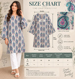Teal and Pink Paisley Printed Kurti | DCKB05