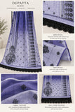 Lilac Cotton Three-Piece Suit with Black Lace | DC2041