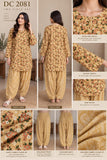 Golden Yellow Floral Cotton Two-Piece Shalwar Set | DC2081