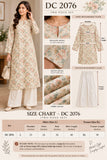 Cream Floral Cotton Co-ord Set with White Trousers | DC2076