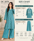 Teal Floral Cotton Co-ord Set | DC2078