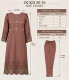 Dusty Rose Embroidered Cotton 3-Piece Suit | DCKB20-76